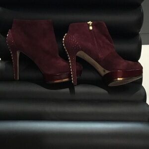 Vince Camuto Deep Red Heeled Boots